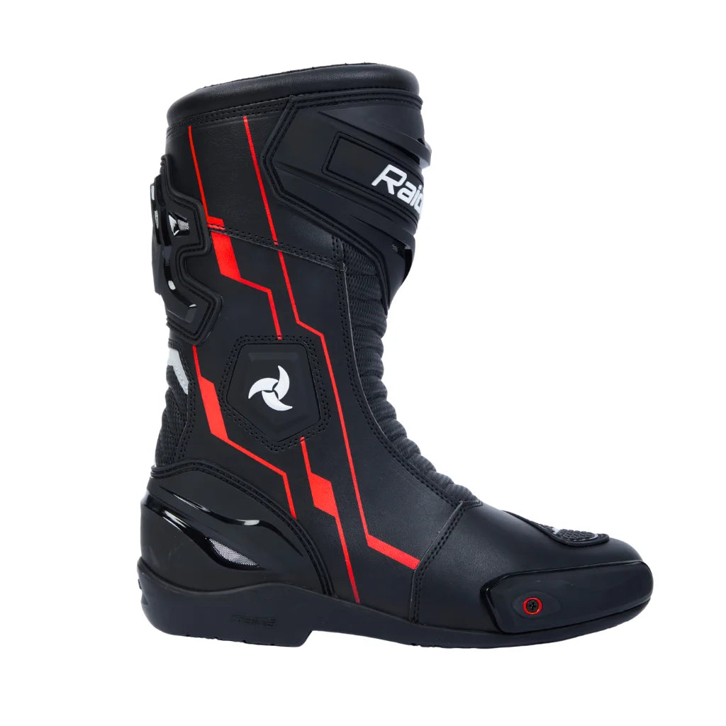 Raida Aeroprix Motorcycle Racing Boots | CE Certified | Black Red