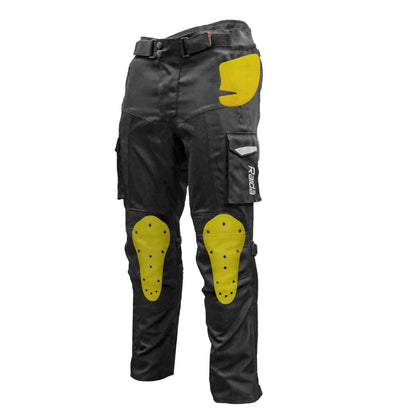 Raida Rover Motorcycle Riding Pant |Level 2 Protection | Cargo Pockets | Rain & Thermal Liner Included -  Black