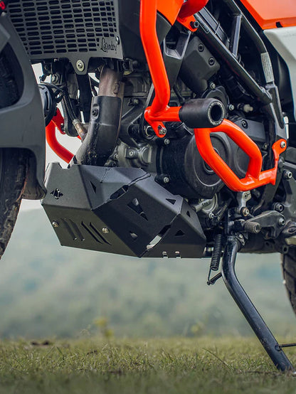 KTM Adventure 390 (2025 model)/ 250 ADV/390 ADV R/390 ADV X+/390 ADV S 2025 VAMBRACE BASHPLATE BLACK | LEGUNDARY CUSTOMS