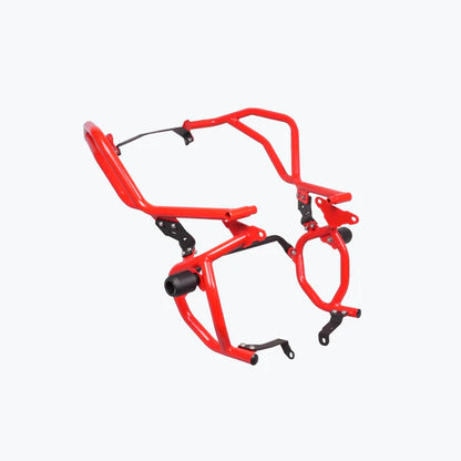 TVS APACHE RTX 300 RAPTOR CRASHGUARD UPPER & LOWER (WITH SLIDER) RED | BLACK | WHITE | LEGUNDARY CUSTOMS