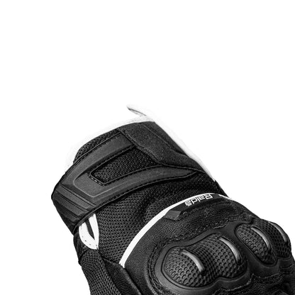 Raida AirWave Motorcycle Gloves (White Black) | all weather ready | KNOX SERIES