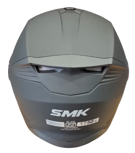 SMK Helmets - Gullwing Solid - Matt black- Dual Visor Flip Up Helmet (MA200)