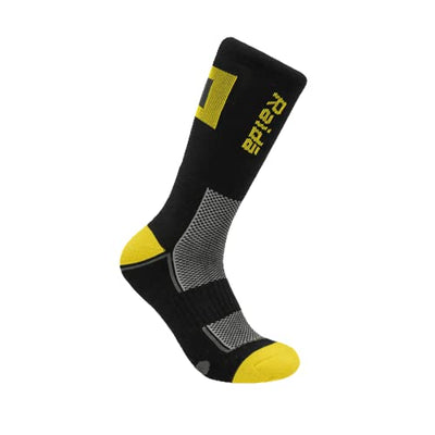Raida Men Nylon Coolmax Performance Socks | Odour Free & Cushioned Base | Coolmax Fabric | Pack 1 Pairs | Knee Length, Yellow