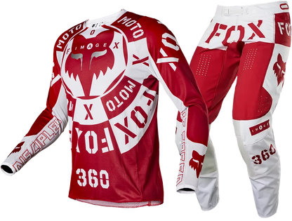 F.O.X Racing 2022 360 Nobyl Motocross Jersey & Pants kit - White and red