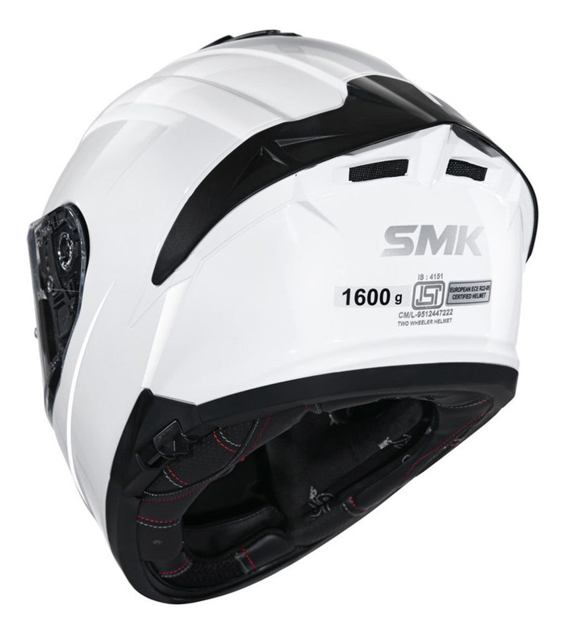 SMK Typhoon Gloss White (GL100) Helmet helmet highlight 