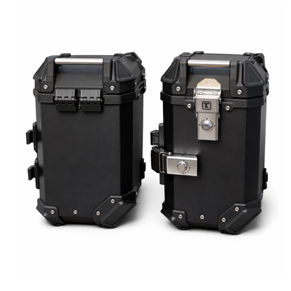 TAANC Nomad Twin Panniers – Stealth Black | 36L Aluminium Side Boxes for All Motorcycles