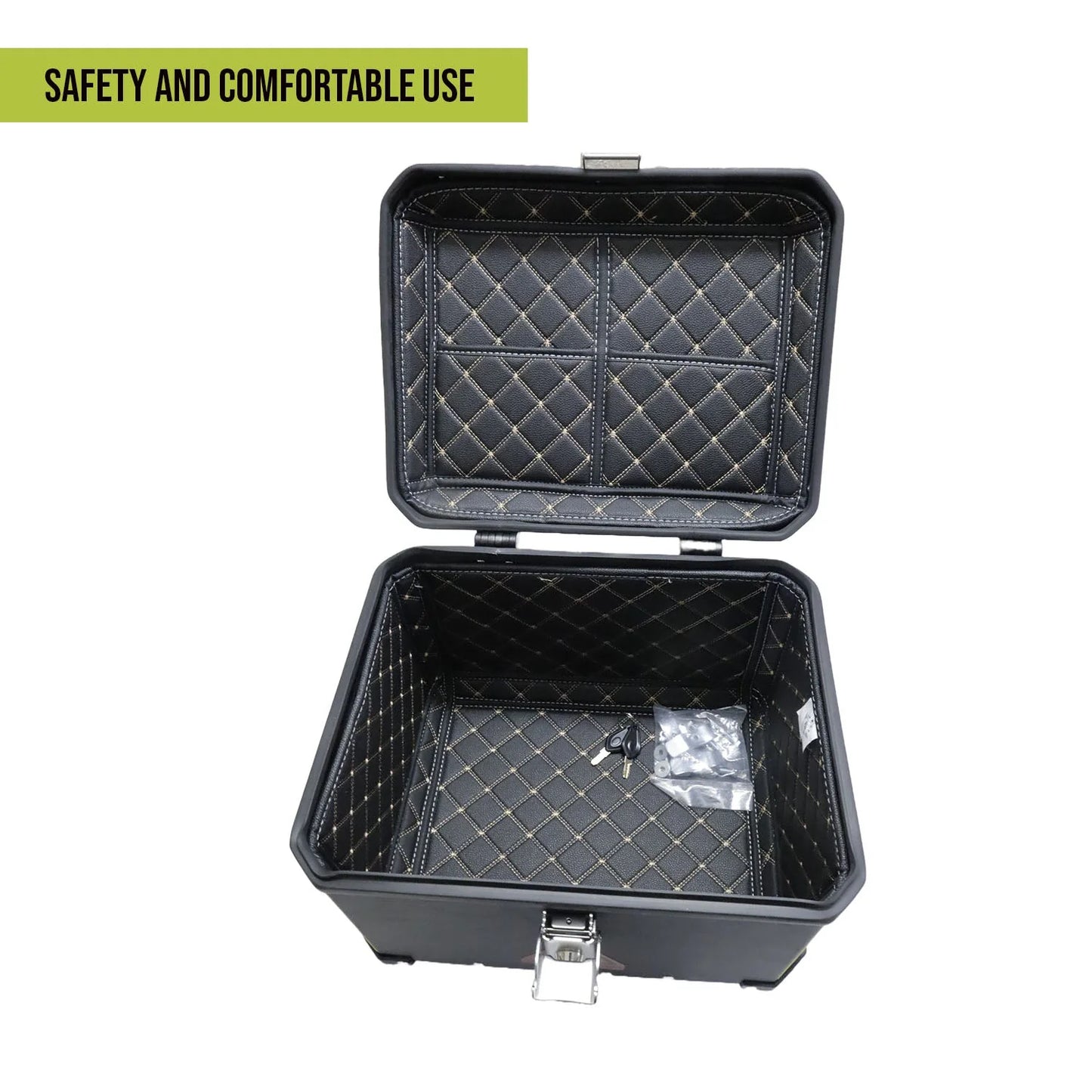 LGP X 45L ECONOMY BLACK TOP BOX - High Grade ABS plastic ( backrest included )