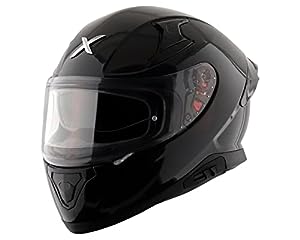 AXOR Apex Solid Gloss Black Helmet (GLOSSY BLACK )