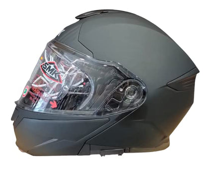 SMK Helmets - Gullwing Solid - Matt black- Dual Visor Flip Up Helmet (MA200)