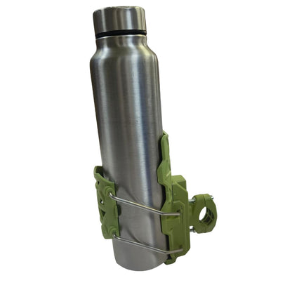 CAGE SERIES - Motorcycle Water Bottle Adjustable Rack/Holder  2.0 | 360° Rotation Adjust - ( UNIVERSAL) - GREEN