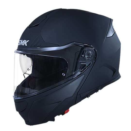 SMK Helmets - Gullwing Solid - Matt black- Dual Visor Flip Up Helmet (MA200)