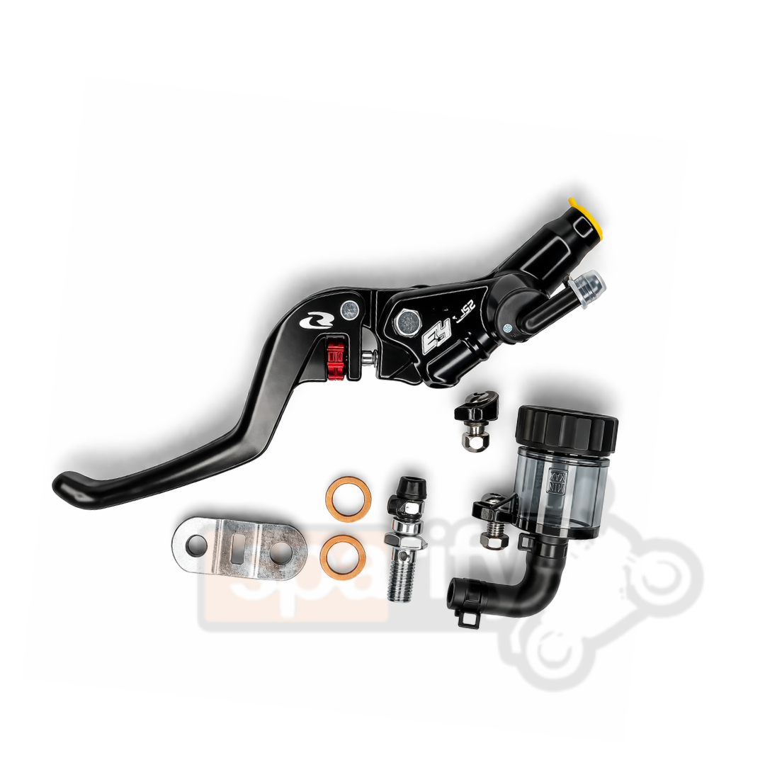 RCB E4+ Master Brake Pump LH ( left hand side ) 15MM BLACK - High-Performance Black Pump with Transparent Tank & Adjustable Lever - 01BP062B