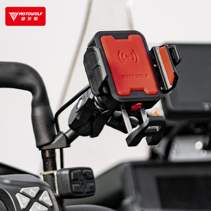 MOTOWOLF | Fast Lock | Motorcycle Riding Phone Mount Holder | MH1 | without charger | Anti vibration | UNIVERSAL FOR ALL MOTORCYCLE