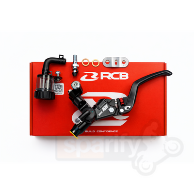 RCB E4+ Master Brake Pump LH ( left hand side ) 15MM BLACK - High-Performance Black Pump with Transparent Tank & Adjustable Lever - 01BP062B