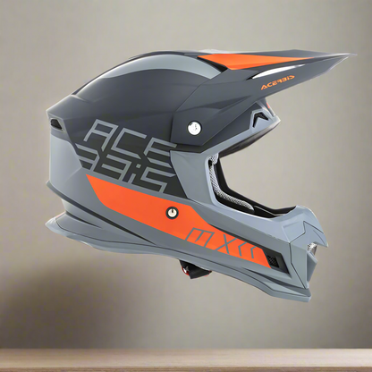 Acerbis Profile 4 Off-Road Riding Helmet: Adjustable Sunpeak | DualFlow Ventilation | Hypoallergenic Lining | ECE/ISI/DOT Certified - Black Orange