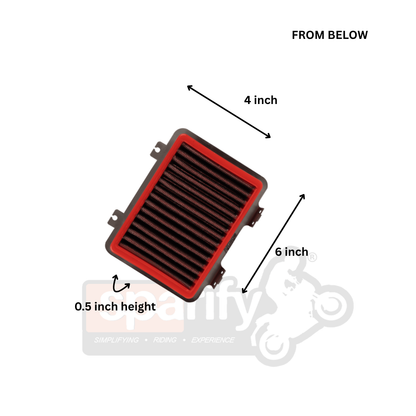 Hyper Flow Air Filter For Ktm Bs6 - Bs4 200 / 250 / 390 ( duke/rc/adventure ) models - NGAGE POWERPARTS