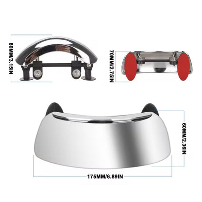 Motorcycle Rearview Mirror, 180 Degree Wide Angle Safety 180 Degree Rear View Mirror | Blind Spot Side Mirror | for Motorcycle Cruiser Sport Bike Street Bike Scooter