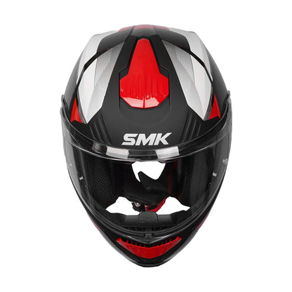 SMK Helmets - Gullwing Venture - Gloss Red black- Dual Visor Flip Up Helmet ( GL213 )