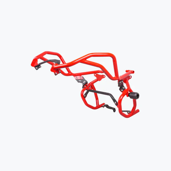 TVS APACHE RTX 300 RAPTOR CRASHGUARD UPPER & LOWER (WITH SLIDER) RED | BLACK | WHITE | LEGUNDARY CUSTOMS