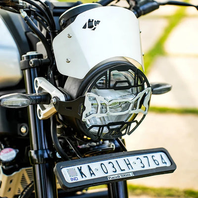YAMAHA XSR 155 COSMIC HEADLIGHT GRILL BLK SILVER | LEGUNDARY CUSTOMS