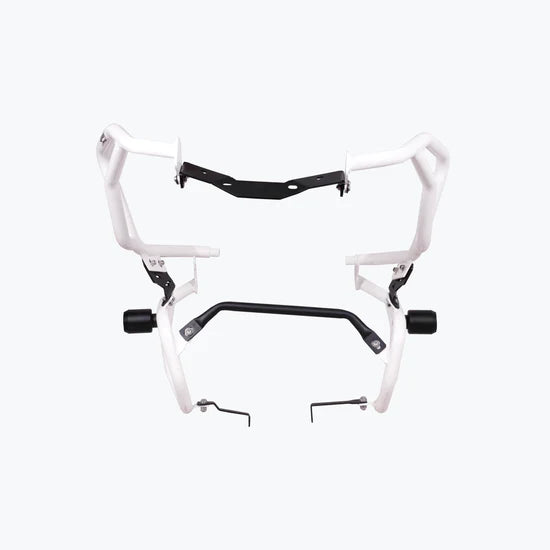 TVS APACHE RTX 300 RAPTOR CRASHGUARD UPPER & LOWER (WITH SLIDER) RED | BLACK | WHITE | LEGUNDARY CUSTOMS