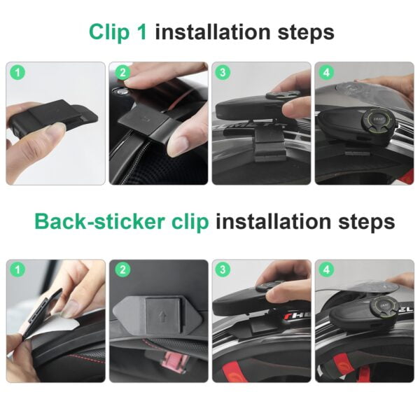 EJEAS Q8_Motorcycle Mesh Intercom, 6 Riders Group Talking at The Same Time - 1 year warranty