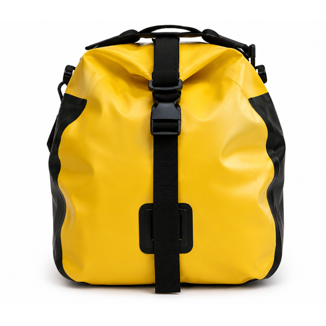 TAANC 40L Waterproof Motorcycle Tail Bag for Bike Touring, Adventure Riding, Camping & Travel | Universal Rear Seat Luggage | Terra Series | Yellow Black