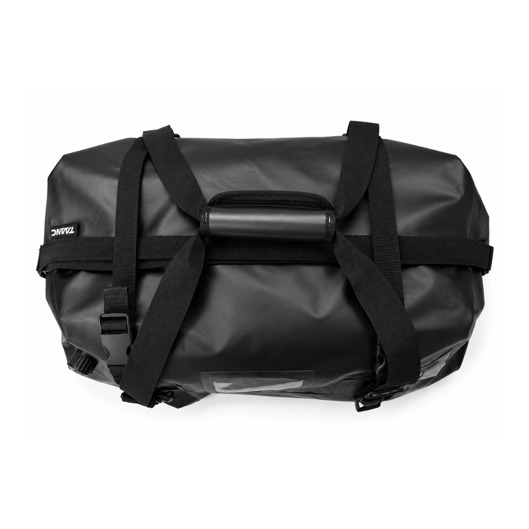 TAANC 40L Waterproof Motorcycle Tail Bag for Bike Touring, Adventure Riding, Camping & Travel | Universal Rear Seat Luggage | Terra Series | Black
