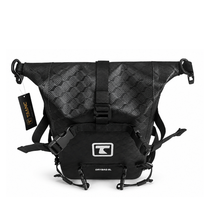 TAANC Terra Series Multi Use Adventure Bag 8L – Waterproof Motorcycle Crash Bar / Tail / Rear Rack Bag Carbon Black