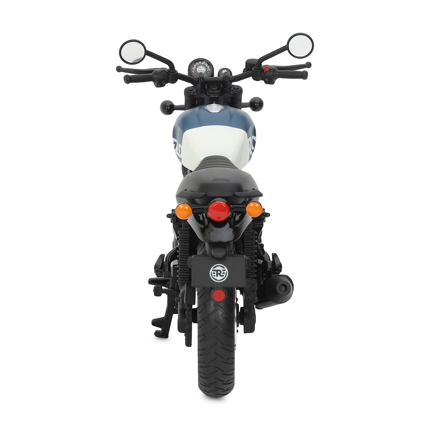 Royal Enfield Hunter 350 Scale Model | 1:12 Diecast Metal & Plastic | Working Suspension & Side Stand | Steerable Handlebars | Free-Rolling Wheels | Authentic Mirrors|Collectors Essential Rebel Blue