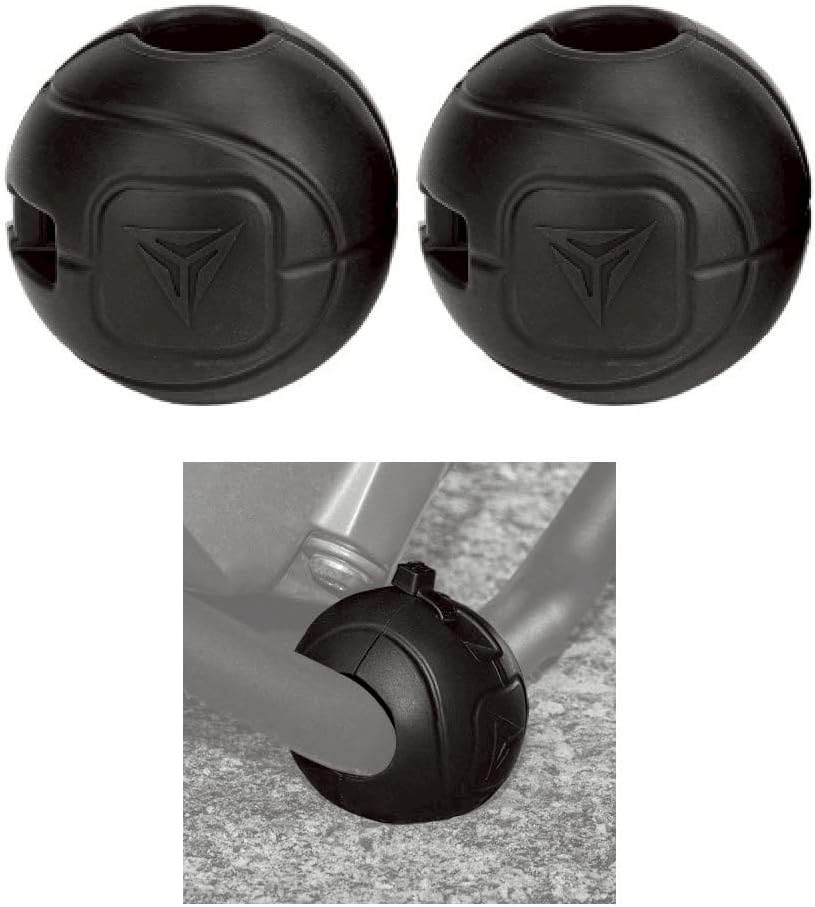 PROTEK COMBO - MOTOWOLF PB1 | 22mm | Universal Bumper Protective Guard | Silicone | with Cable Ties | Anti-Collision Anti-Scratch | Motorcycle Bumper Block - Ball Shape and Cylinder ( PACK OF 4 )