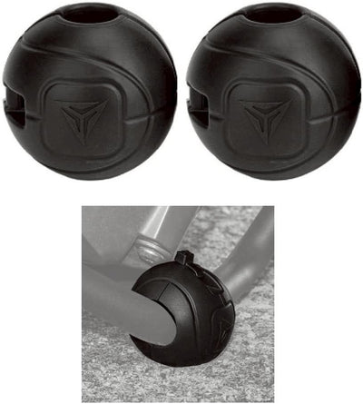 MOTOWOLF PB1 | 22mm | Universal Bumper Protective Guard | Silicone ( pair )| with Cable Ties | Anti-Collision Anti-Scratch | Motorcycle Bumper Block - Ball Shape Black