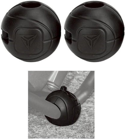 PROTEK COMBO - MOTOWOLF PB1 | 22mm | Universal Bumper Protective Guard | Silicone | with Cable Ties | Anti-Collision Anti-Scratch | Motorcycle Bumper Block - Ball Shape and Cylinder ( PACK OF 4 )