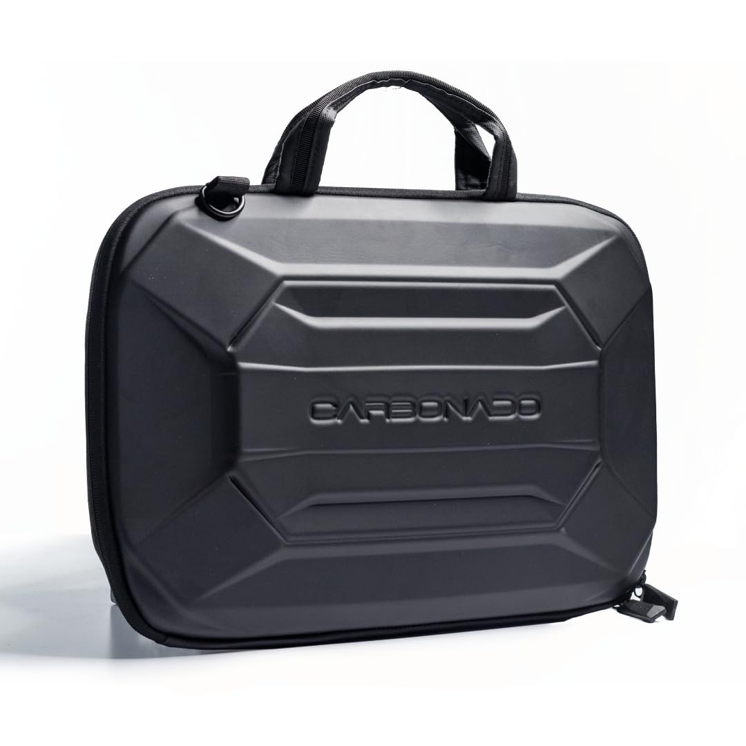 Carbonado Unisex-Adult Tusk 15Inch Hardshell Laptop Bag/Case For Everyday Office With Shoulder Strap, Handle Durable And Shockproof In Black