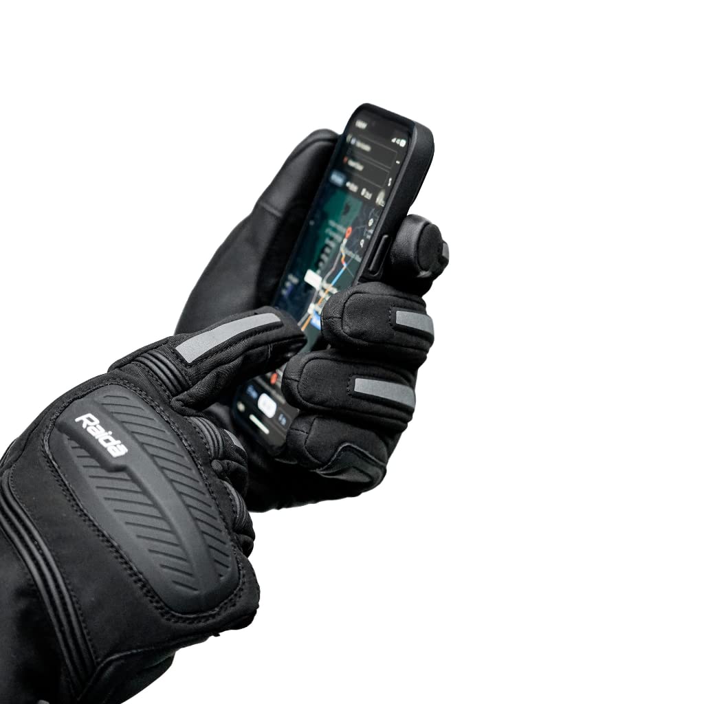 Raida Polyester Alps Cycling Waterproof Gloves | 3M Thinsulation | Touchscreen Compatible | TPR Palm Sliders ,Black