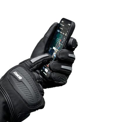 Raida Polyester Alps Cycling Waterproof Gloves | 3M Thinsulation | Touchscreen Compatible | TPR Palm Sliders ,Black