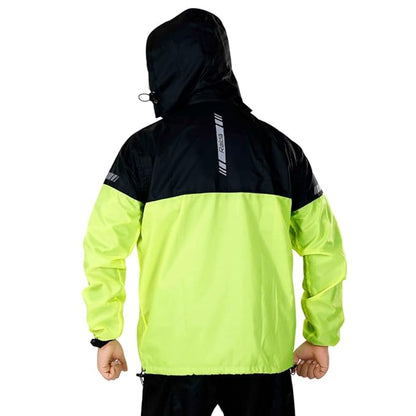 Raida Drymax 10K Rain Jacket | 10,000mm Waterproof | Mesh Lining for Ventilation | Removable Hoodie | Adjustable Fit | Lightweight | Ideal for Riding & Outdoor Use