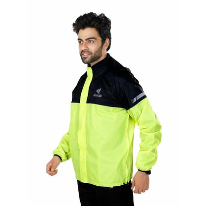 Raida Drymax 10K Rain Jacket | 10,000mm Waterproof | Mesh Lining for Ventilation | Removable Hoodie | Adjustable Fit | Lightweight | Ideal for Riding & Outdoor Use