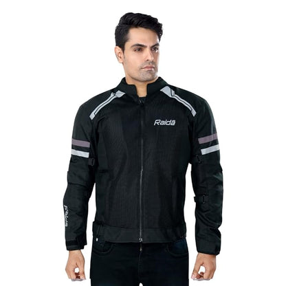 Raida Tourer Motorcycle Jacket | Level 2 Armors | Lightweight | Abrasion resistance. - Black Grey