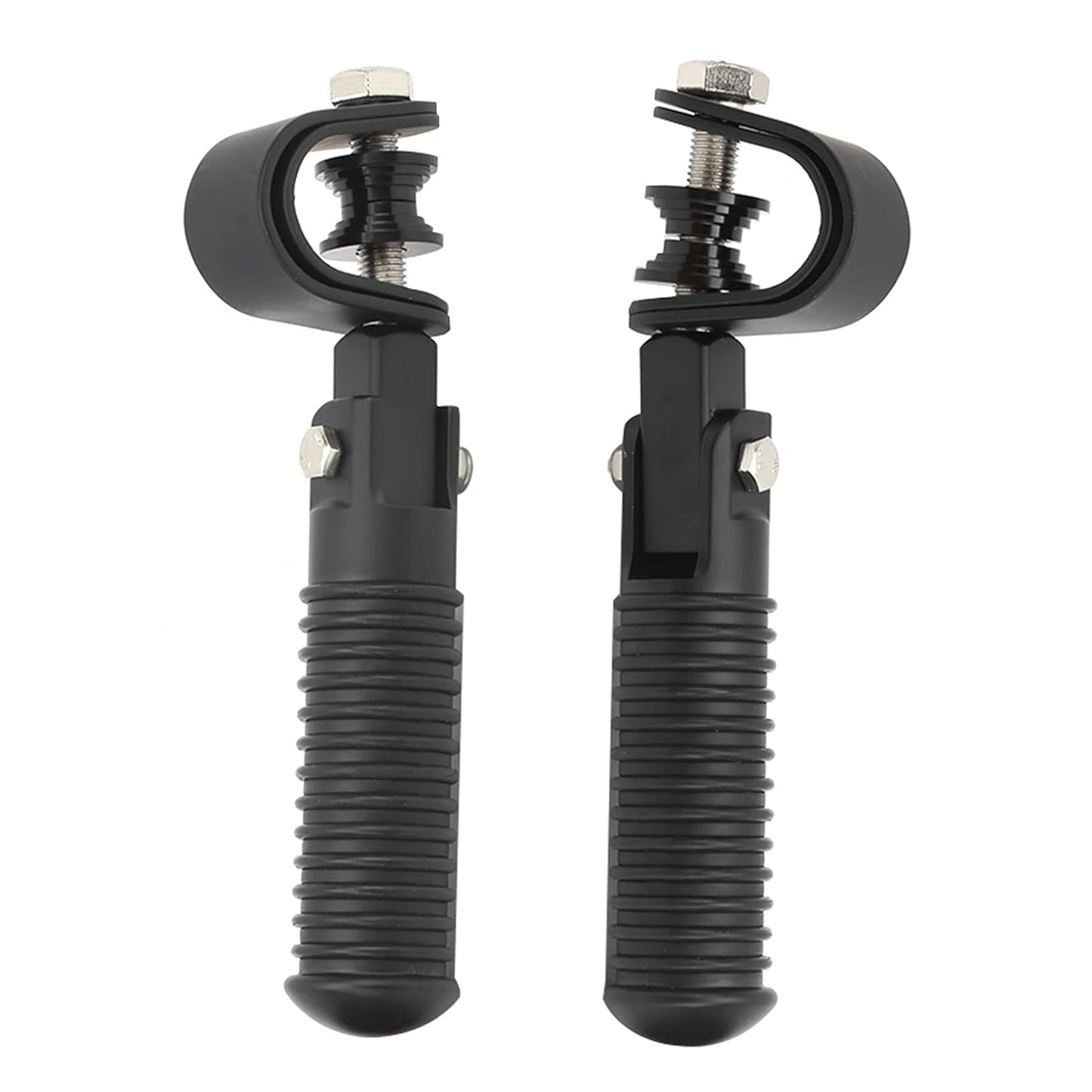 Boltt | Anti-Vibrate Engine Guard / Crash guard | Highway Foot Pegs + Clamps | 360 degree adjustable | Compatible with all motorcycle - STAINLESS STEEL ( ideal for touring and long rides )