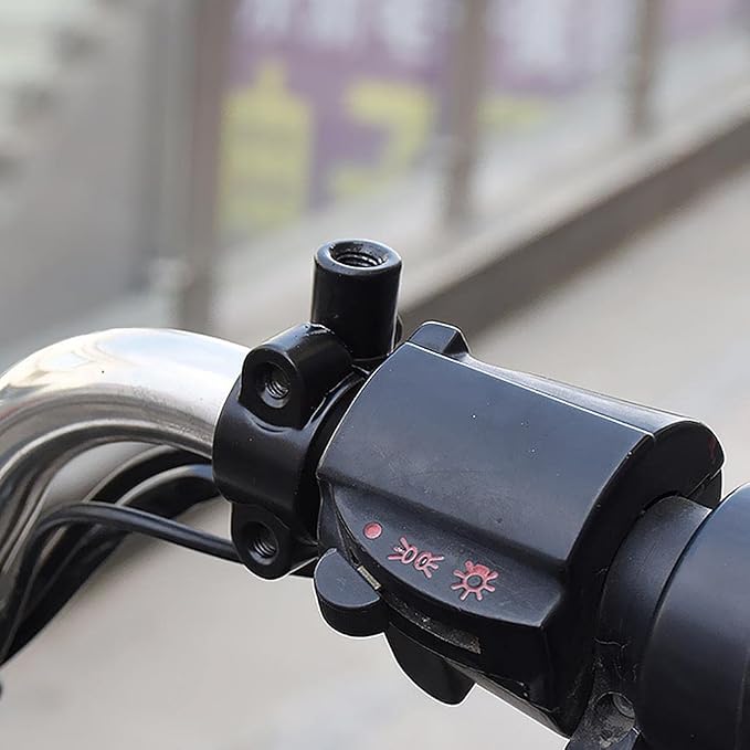8mm Adventure Mirror Mount Holder Clamp On Adapter For Motorcycle 22Mm 7/8"  ( PACK OF 2 )