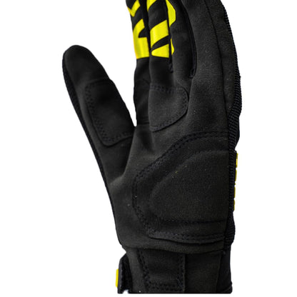 Raida Avantur 2.0 Motorcycle Gloves | Vegan Friendly | Enhanced Knuckle Protection | Touchscreen Compatible | Lightweight & Comfortable | Ideal for Daily Commute & Weekend Rides | Hiviz Black