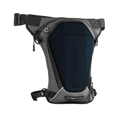 Carbonado Turtle x Discovery Unisex Wasit Bag, Strap to Leg or Hip, for Motorcycling, Outdoor, Hiking, Adventure & Travel, Weatherproof Construction - BLUE