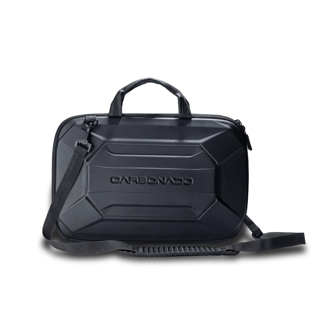 Carbonado Unisex-Adult Tusk 15Inch Hardshell Laptop Bag/Case For Everyday Office With Shoulder Strap, Handle Durable And Shockproof In Black