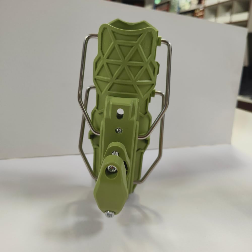 CAGE SERIES - Motorcycle Water Bottle Adjustable Rack/Holder  2.0 | 360° Rotation Adjust - ( UNIVERSAL) - GREEN