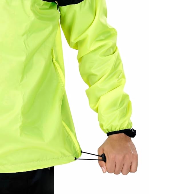 Raida Drymax 10K Rain Jacket | 10,000mm Waterproof | Mesh Lining for Ventilation | Removable Hoodie | Adjustable Fit | Lightweight | Ideal for Riding & Outdoor Use