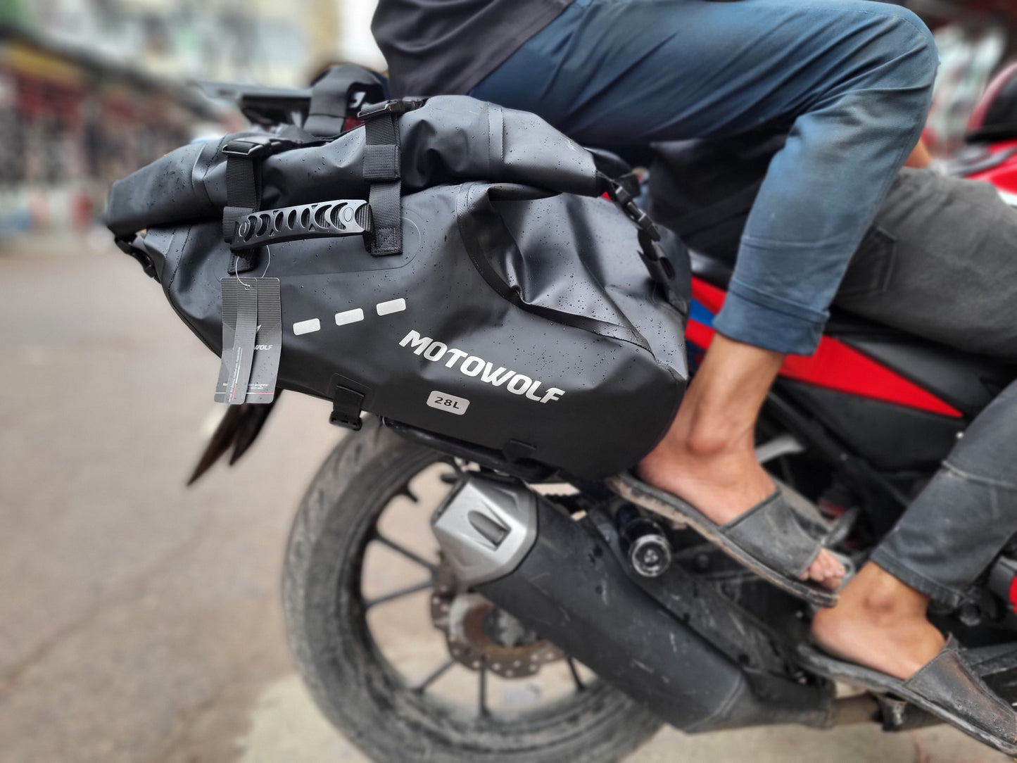 MOTOWOLF MB2 28L/48L Waterproof Pannier Bag / Saddle bag for Motorcycle Adventure High Quality Motorbike Saddle Drypack-Pair | BLACK - Universal