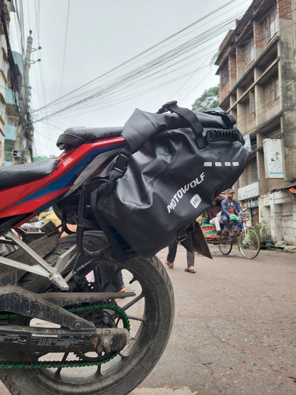 MOTOWOLF MB2 28L/48L Waterproof Pannier Bag / Saddle bag for Motorcycle Adventure High Quality Motorbike Saddle Drypack-Pair | BLACK - Universal