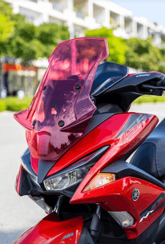 YAMAHA AEROX | ZHIPAT | TOURING WINDSHIELD VISOR GLASS | MADE IN VIETNAM |V2 | NEW SHAPE DESIGN | ADVENTURE TOURING GLASS