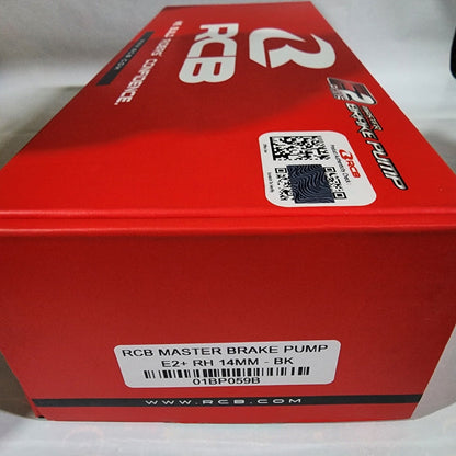 RCB Master Brake Pump E2+ Rh 14mm-BK ( 01BP059B ) - RCB | Fits Most Motorcycle | Right Hand Side Lever